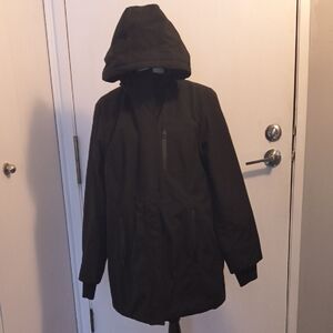 Black Hooded Jacket, Women's Heavyweight Softshell Coat
